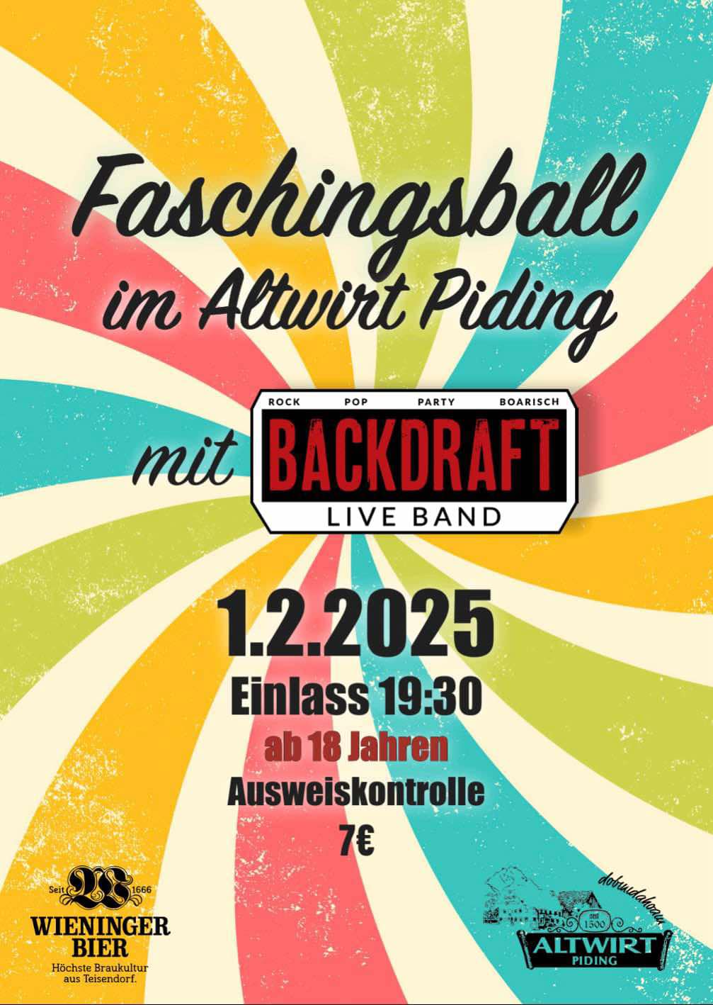 Fasching im Altwirt Piding mit Backdraft